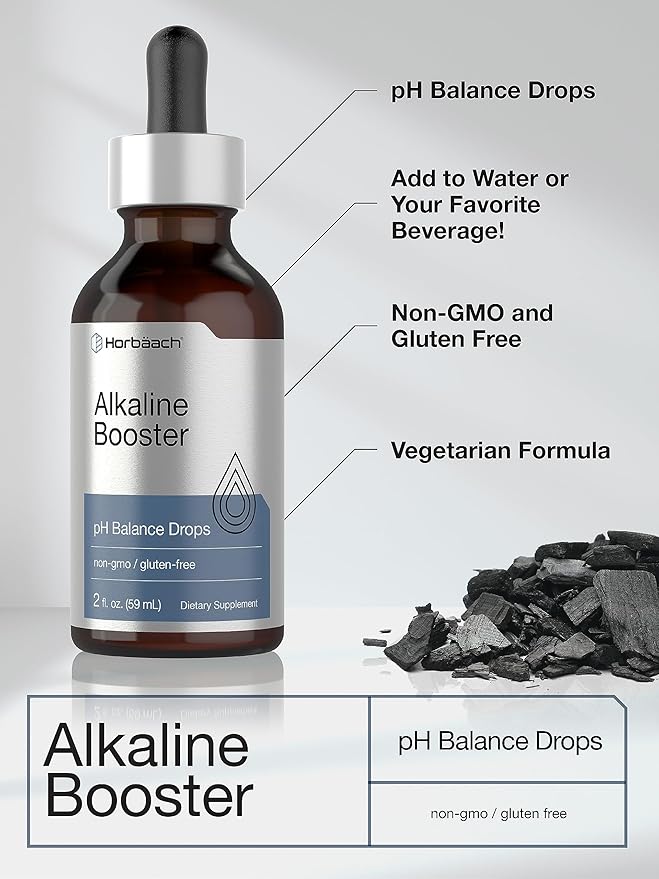 Horbaach Alkaline Water Drops | 2 fl oz | pH Balance Supplement | Booster with Minerals | Non-GMO & Gluten Free