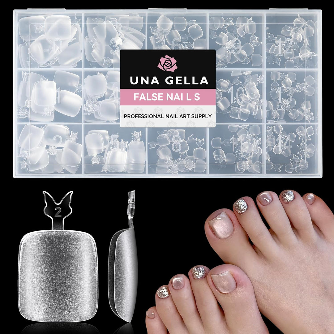Almond Press-On Nails | 216 Pcs Full Cover Acrylic Tips | DIY Nail Extensions