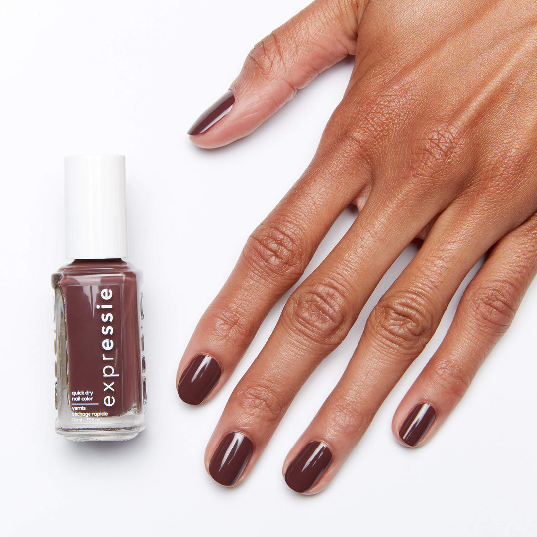 essie Expressie Nail Polish, Quick-Dry Plum Purple Nail Polish, Vegan, Scoot Scoot, 0.33 fl oz