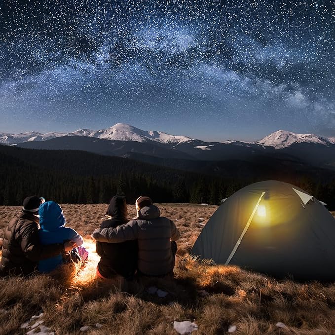 Bessport Camping Tent 1/2 Person Tent Waterproof Two Doors Backpacking Tent Easy Setup Lightweight for Outdoor, Hiking Mountaineering Travel