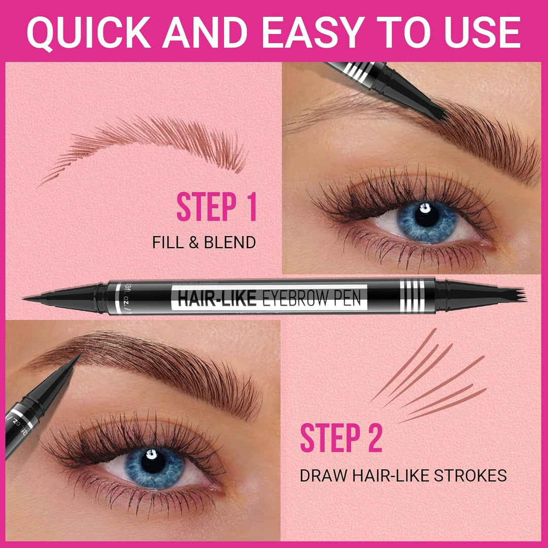 iMethod Microblading Eyebrow Pen | 2-in-1 Dark Brown Eyebrow Pencil for Women