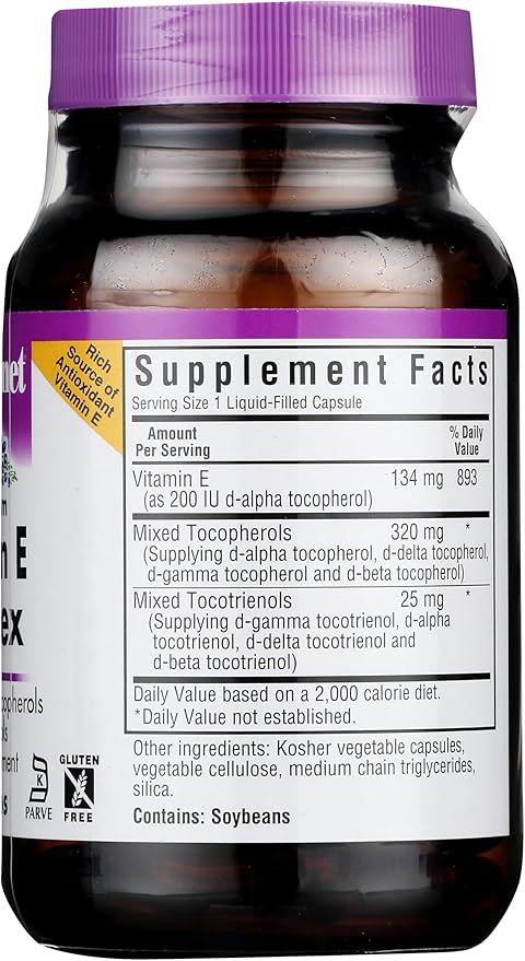 BlueBonnet Full Spectrum Natural Vitamin E Complex Liquid Capsules, 30 Count (743715006003)
