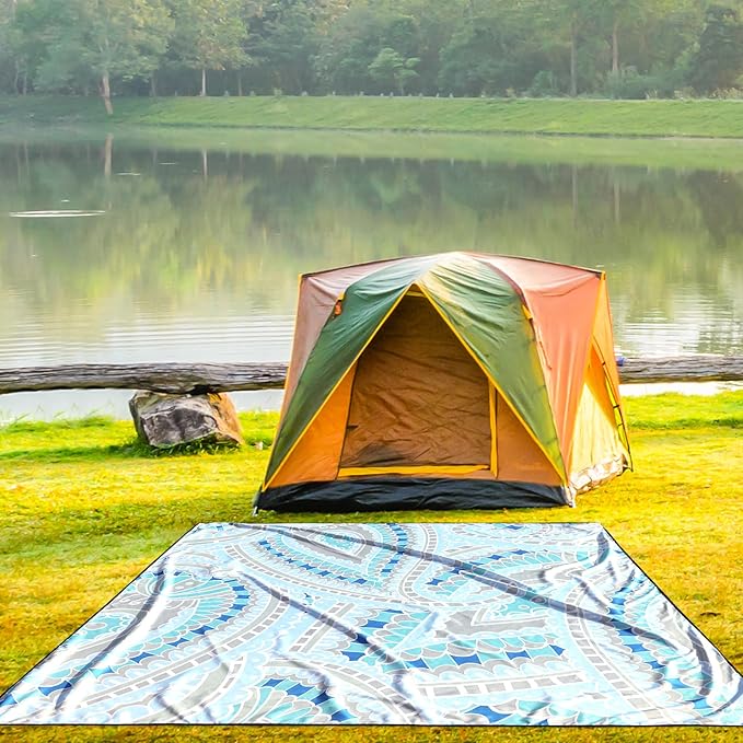 Beach Blanket Waterproof Sandproof Extra Large Beach Mat 79" X 83"/120"x108"for 1-8 Adults Quick Drying Durable Outdoor Picnic Mat for Beach Travel Camping Hiking