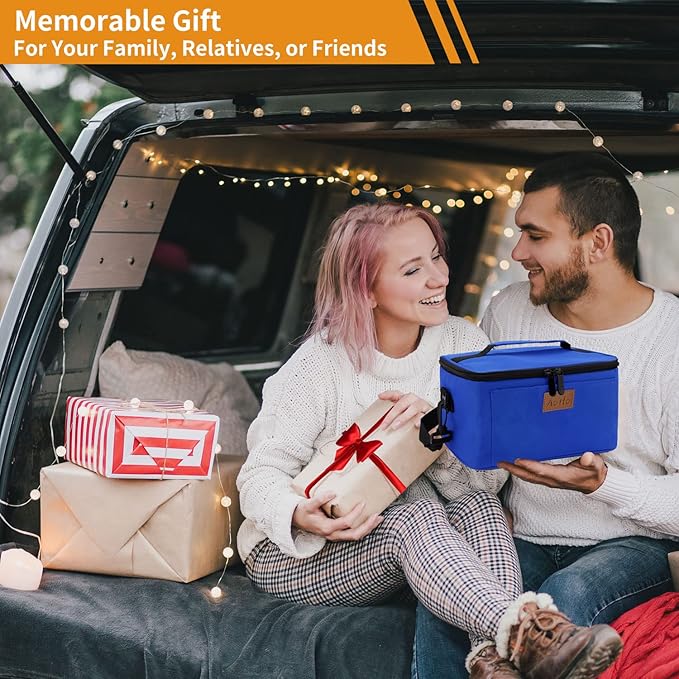 Aotto Portable Electric Lunch Box Food Heater - 110V Portable Oven and Food Warmer, Heated Lunch Box for Adults, Cook, Reheat, and Keep Meals Warm for Travel, Office, and Home - Blue