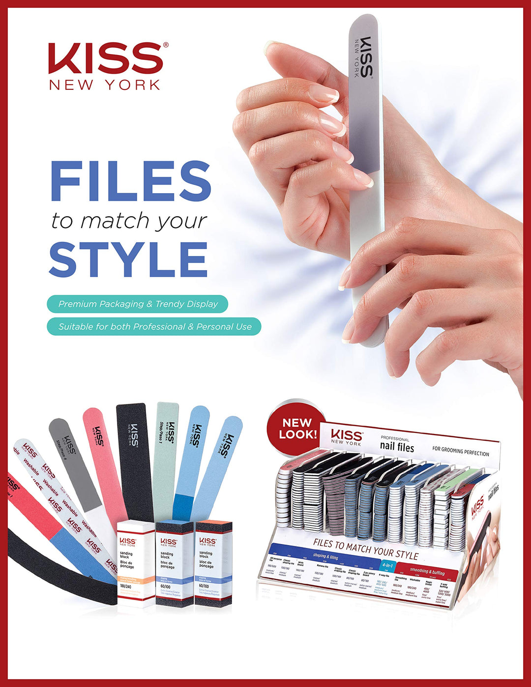 Kiss Shortening file 80 Extra Coarse / 180 Medium F231 - Pack of 12