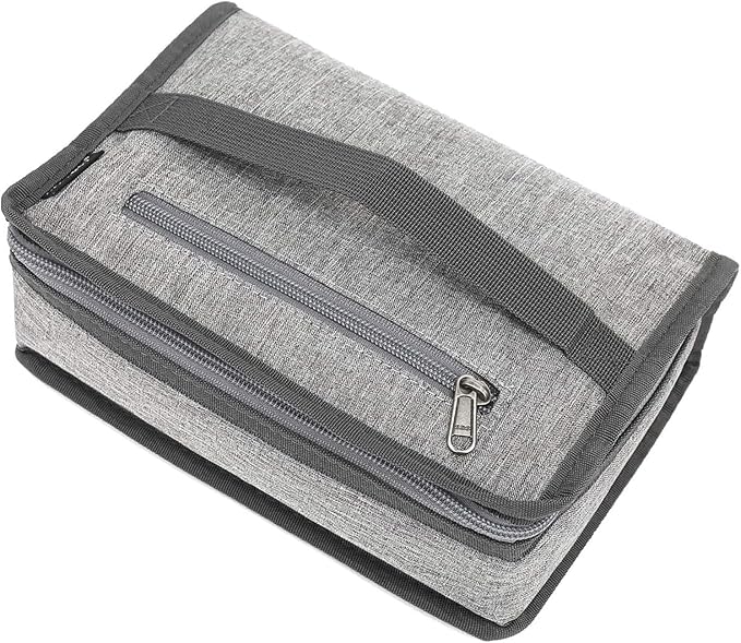 FlowFly Small Insulated Lunch box Portable Soft Bag Mini Cooler Thermal Meal Tote Kit with Handle for Work & School, Heather Grey