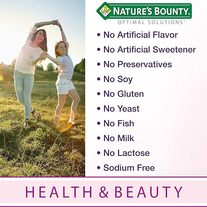 Nature's Bounty Optimal Solutions Gorgeous Sleep Melatonin 5mg Gummies with Collagen, Assorted Fruit Flavors, 60 Count (Pack of 2)