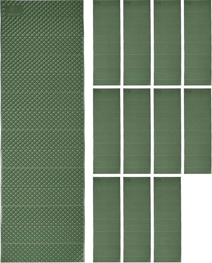 REDCAMP Foldable Foam Camping Pads for Sleeping, Waterproof Closed Cell Foam Camping Sleeping Pad - Ultra-Lightweight for Hiking & Backpacking, R-2.1 Insulated, Royal Blue/Grey/Green/Brown/Khaki