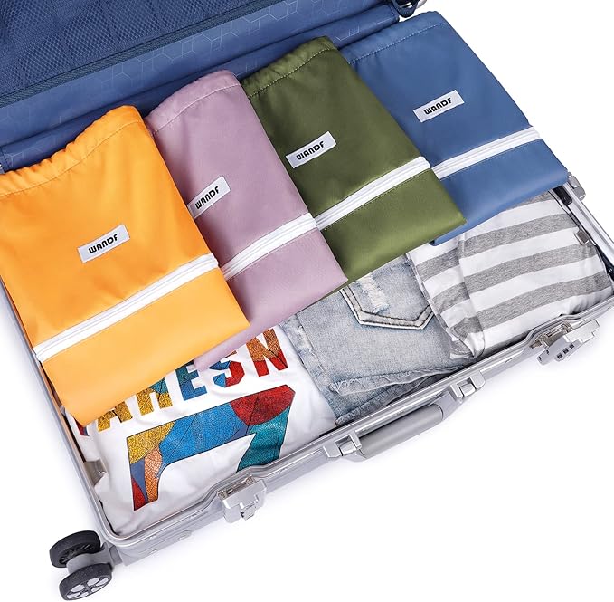 WANDF Drawstring Backpack String Bag Sackpack Cinch Water Resistant Nylon for Sport Yoga Gym Shopping (Orange)