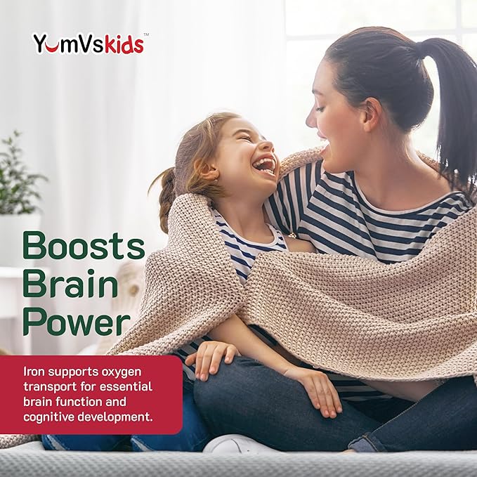 YumVs Complete Kids Multivitamin with Iron - Kids Chewable Multivitamin - Kids Vitamins Multivitamin + Kids Iron Supplement - Toddler Vitamins for 2 Year Old+, Kosher, Halal, Gluten Free (120 Tablets)