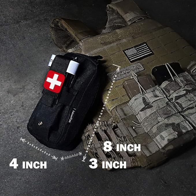 Tactical EMT Pouch Everyday Carry First Aid Pouch with Molle System and Tourniquet Holder