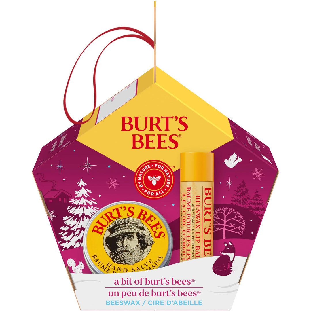 Burt's Bees A Bit of Burt's Bees Beeswax Lip Balm and Hand Salve Gift Set, Natural Origin Skin Care and Lip Care, 2-Piece Set, 0.15 oz./0.3 oz.