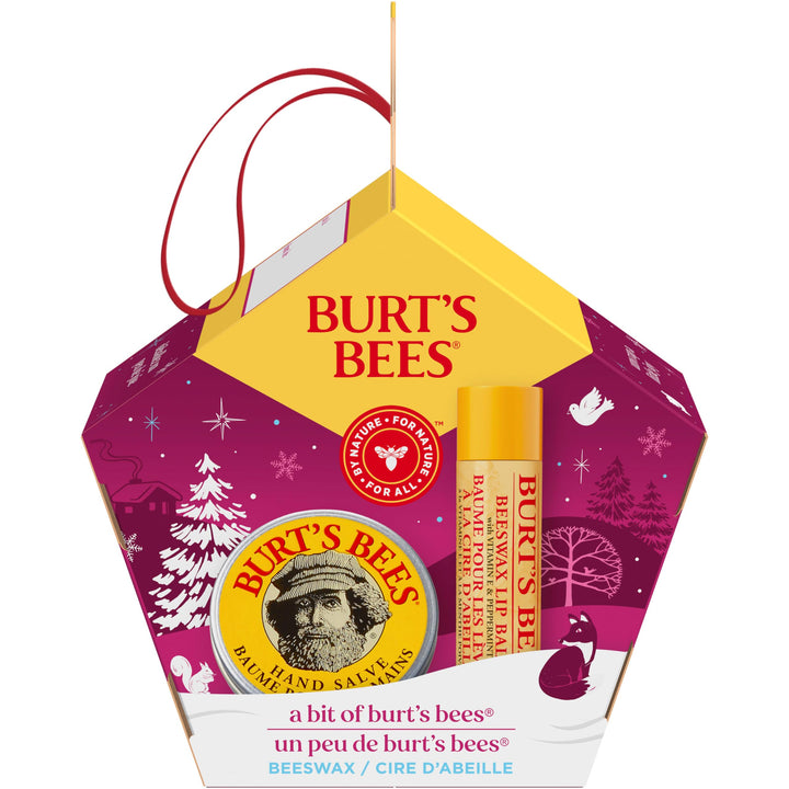 Burt's Bees A Bit of Burt's Bees Beeswax Lip Balm and Hand Salve Gift Set, Natural Origin Skin Care and Lip Care, 2-Piece Set, 0.15 oz./0.3 oz.
