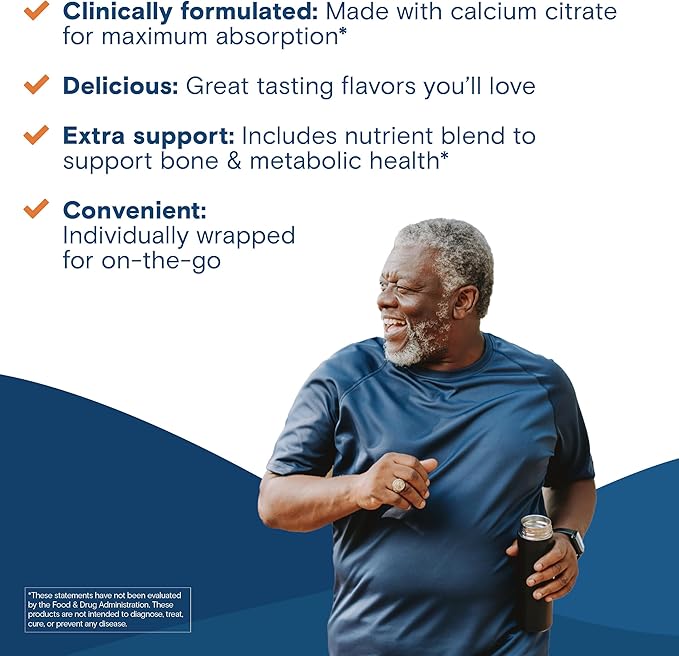 Bariatric Fusion Bariatric Calcium Chews | Calcium Citrate with Vitamin D3 Calcium Supplement Bariatric Vitamin | Sugar Free Calcium Citrate Chewable | Calcium Citrate 500mg | Caramel | 60 Count