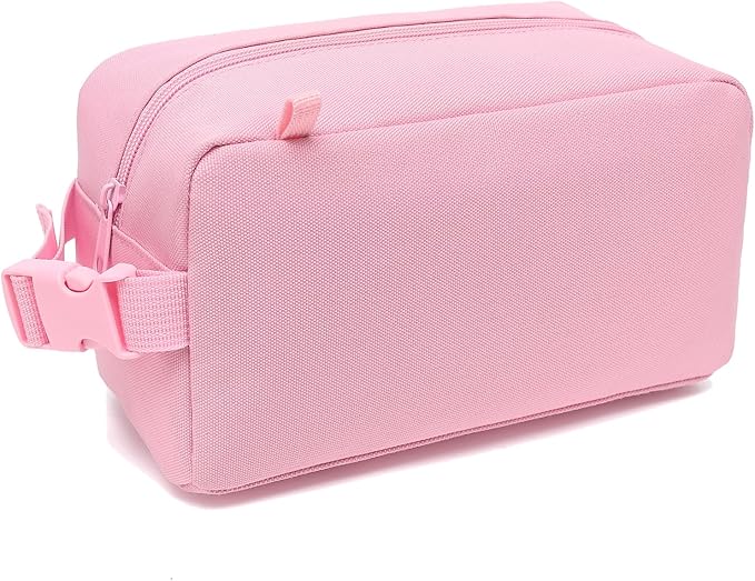 FlowFly Small Insulated Lunch box Portable Soft Bag Mini Cooler Thermal Meal Tote Kit with Buckle for Work, PinkWithBuckle