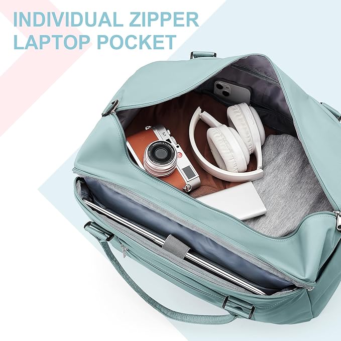 Travel Duffel Bag,Sports Tote Gym Bag,Shoulder Weekender Overnight Bag for Women