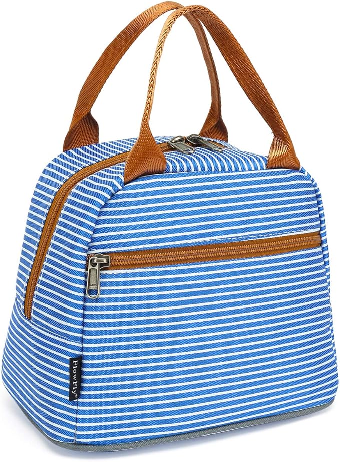 FlowFly Lunch Bag Tote Bag Lunch Organizer Holder Insulated Cooler Bag for Women/Men,Royal