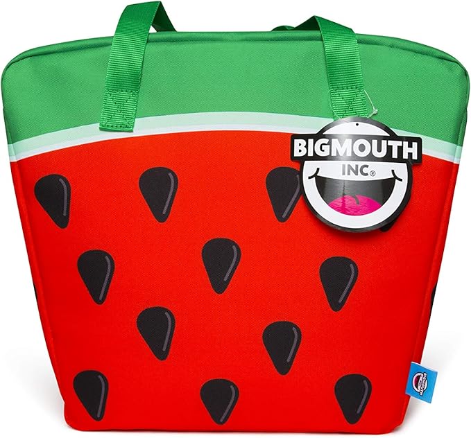 BigMouth Inc Large Insulated Cooler Bag, Reusable Travel Bag with Adustable Straps, Cute Collapsible Food Tote for Picnic Pool Beach