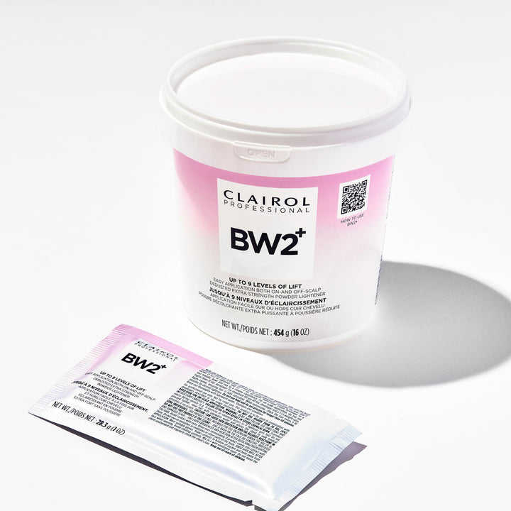 Clairol Professional BW2+ Dedusted Extra Strength Powder Lightener for Hair Highlights, 1 oz.