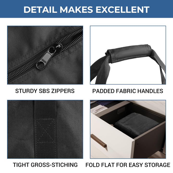 COOLBEBE 45Inches Tripod Carrying Case Bag Water Resistant Long Duffle Bag, Extra Large Zipper Foldable Storage Bag for Fishing Pole, Tripod, Tent, Umbrella (45inch, Black)