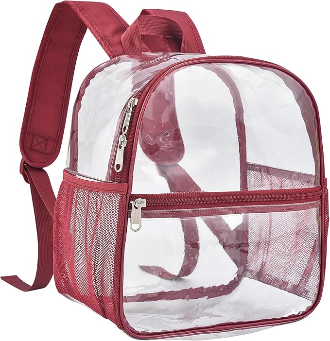 USPECLARE Clear Backpack for Stadium Approved 12×6×12, Water proof Clear Bag for Stadium Events and Concert Work Sport Event