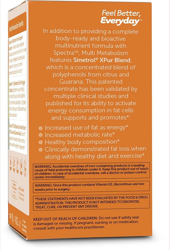 Zahler Multivitamin Metabolism, Daily Multivitamin +Weight Management Support, Multivitamin for Women and Men with Iron, Certified Kosher, 60 Capsules