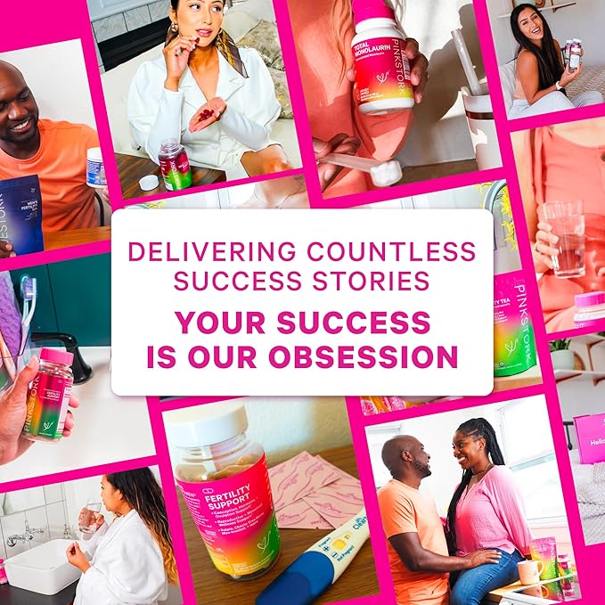 Pink Stork His and Hers Fertility Bundle: Fertility Supplements for Women, Fertility Supplements for Men, Fertility Prenatal Vitamin, Vitex, Inositol, Folate, Vitamin B6, 60 Capsules