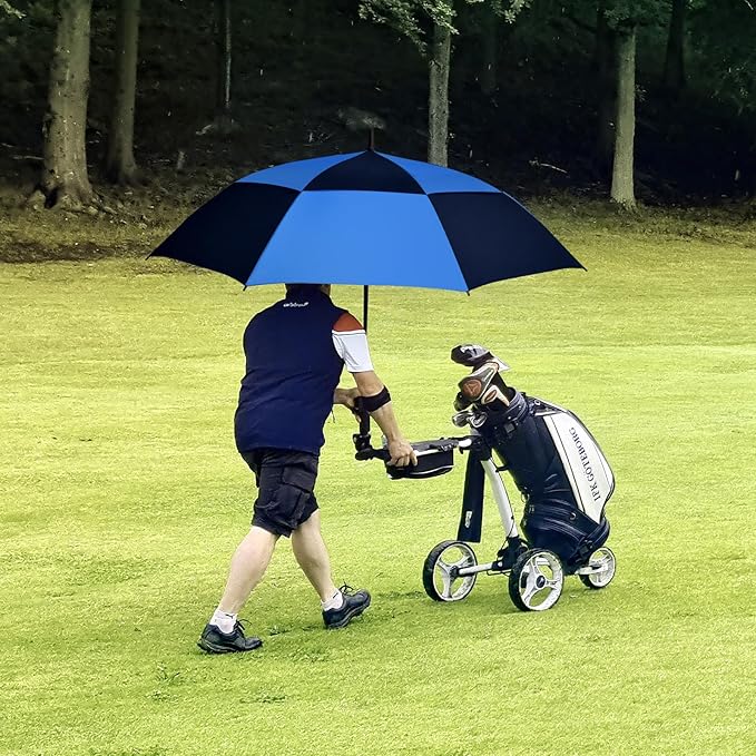 Auto Open Golf Umbrellas 62/68/72 Inch Extra Large Oversize for Business & Home, Ventilated Double Canopy Windproof Waterproof Stick Umbrella for Rain & strong wind