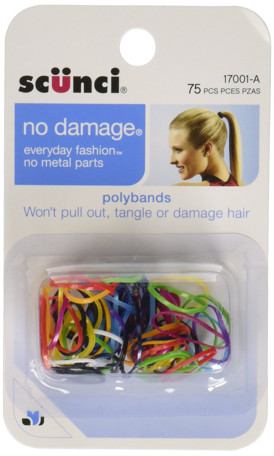 Scunci Bright Mini Polybands, 75 ct