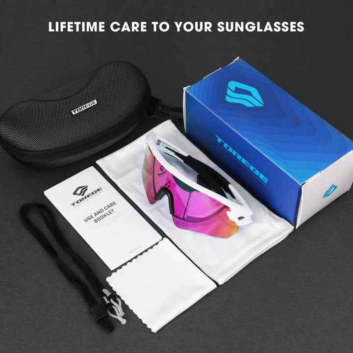 Sunglasses for Men Women Bike Cycling Fishing Running Driving Hiking Baseball Anti-fog Sports Z87 Sunglasses UV Protection 02EV (Matte white Black&Pink Purple REVO)