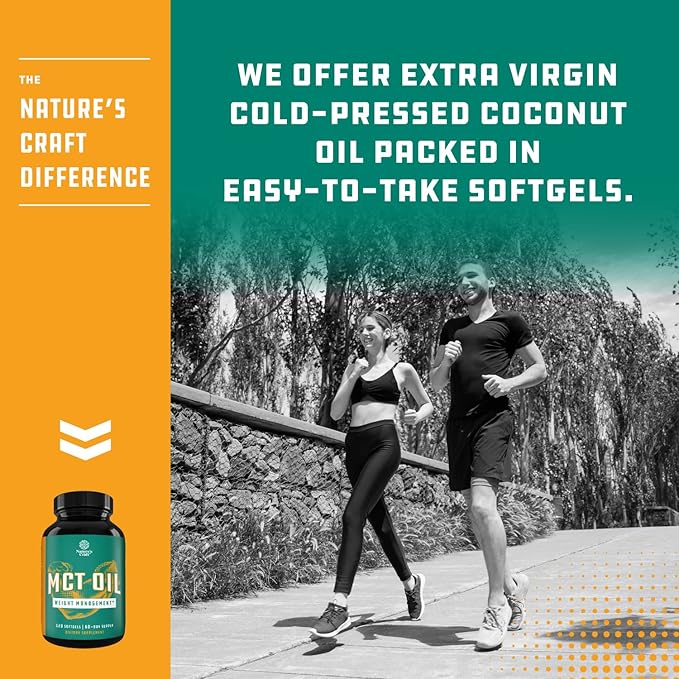 C8 MCT Oil Softgels - Medium Chain Triglycerids MCT Coconut Oil Supplement with Caprylic/Capric Triglycerides for Body Sculpting, Enhanced Energy & Stamina - Keto Supplements for Weight Loss - 120 Ct