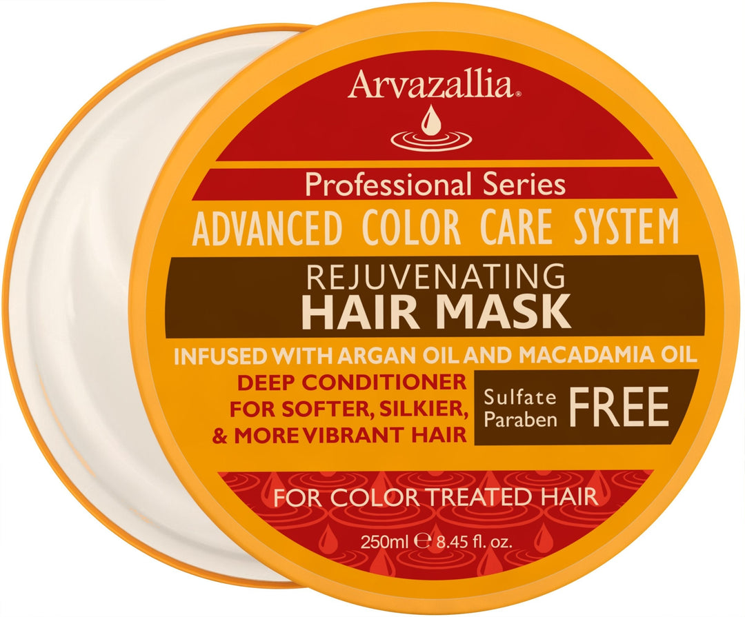 Arvazallia Rejuvenating Hair Mask and Deep Conditioner For Color Treated Hair with Argan Oil and Macadamia Oil Sulfate Free & Pa