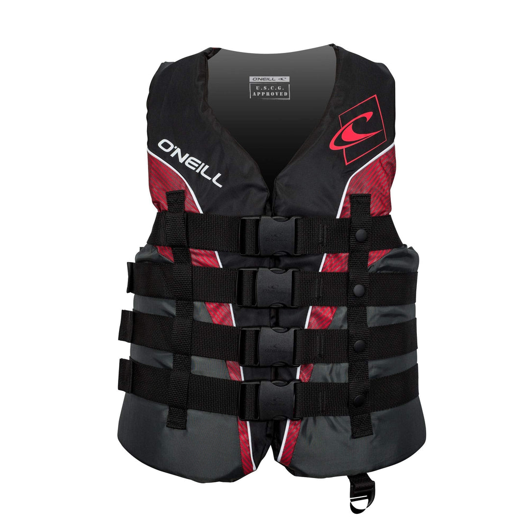 O'Neill Men's Superlite USCG Life Vest,Black/Graphite/Red:White,2XL