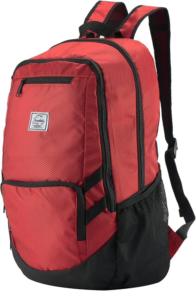 25L Lightweight Packable Backpack Handy Water Resistant Foldable Bag for Travel Camping Outdoor (Red)