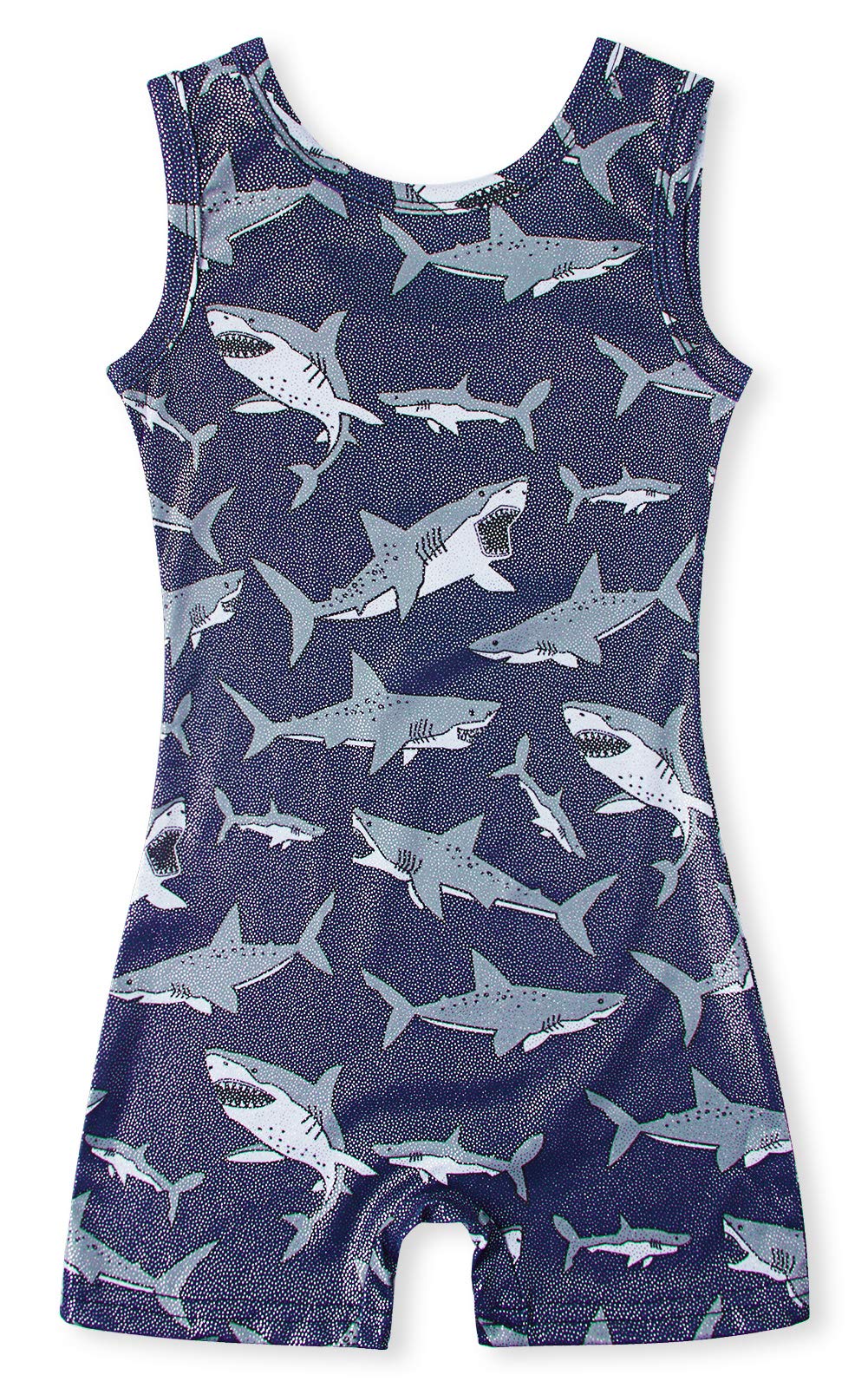 uideazone Shark Leotards for Girls 5t 6t Gymnastics Apparel Quick Dry Ballet Unitard Kids Unitards Biketards Gym Outfits