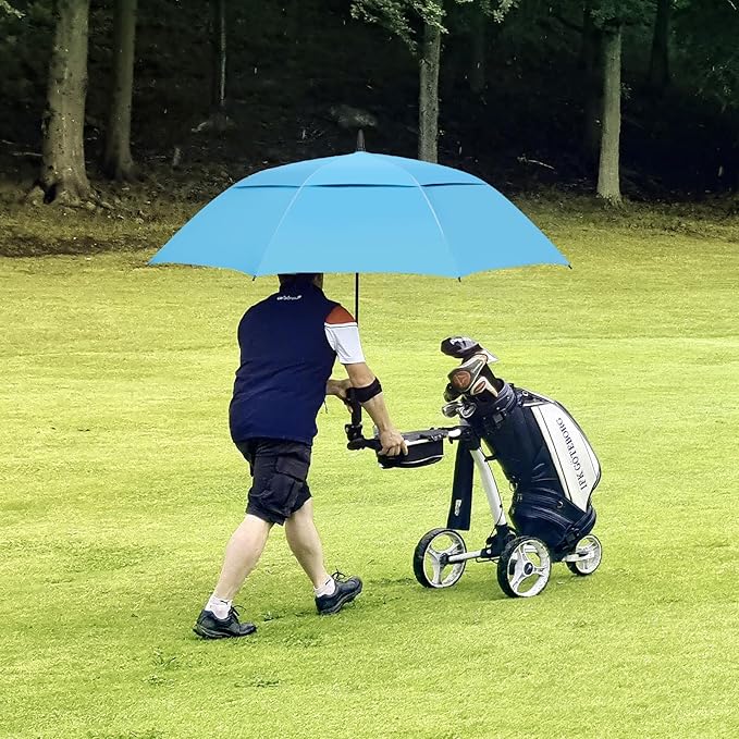 Auto Open Golf Umbrellas 62/68/72 Inch Extra Large Oversize for Business & Home, Ventilated Double Canopy Windproof Waterproof Stick Umbrella for Rain & strong wind