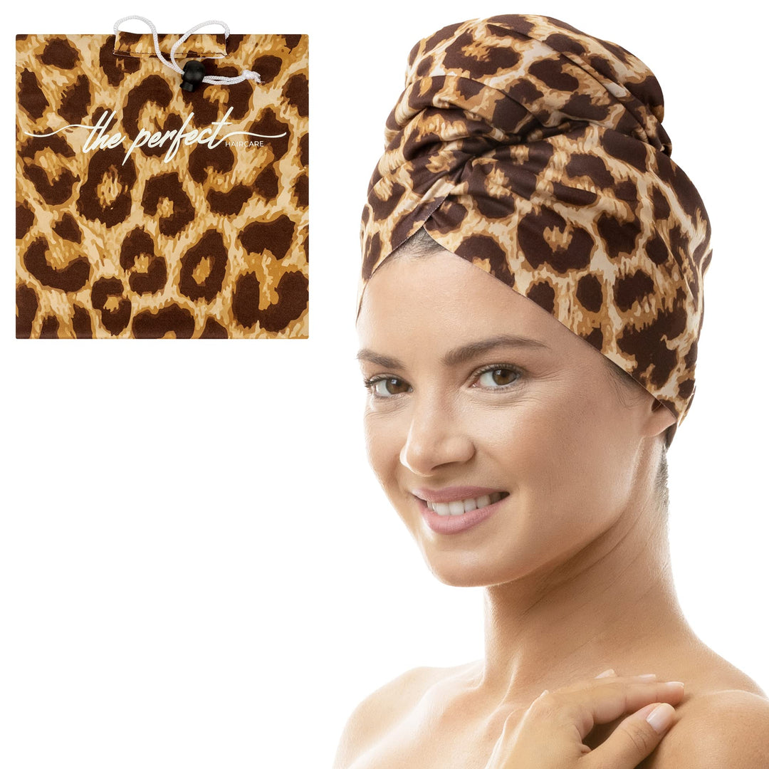 Microfiber Hair Towel Wrap for Women - Gift and Travel - Smooth like Silk - Curly, Wavy, Straight Hair Girls - Plopping Essential - Anti-Frizz, Fast Drying, Works Better than a Cotton T-Shirt