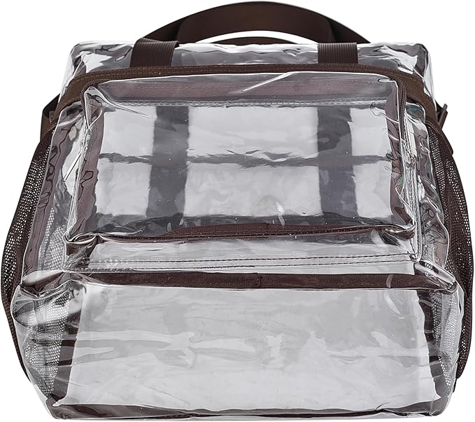 USPECLARE Clear Tote Stadium Approved, Security Travel & Gym Clear Bag for Work Sports Games Concerts