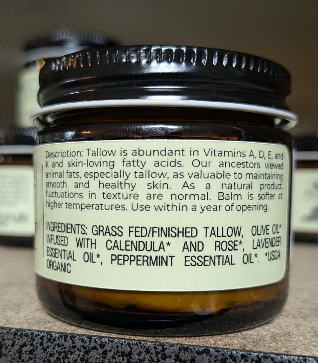 Handmade Tallow Balm | Fragrance-Free & Nourishing | 1.3 Oz Butter Almond