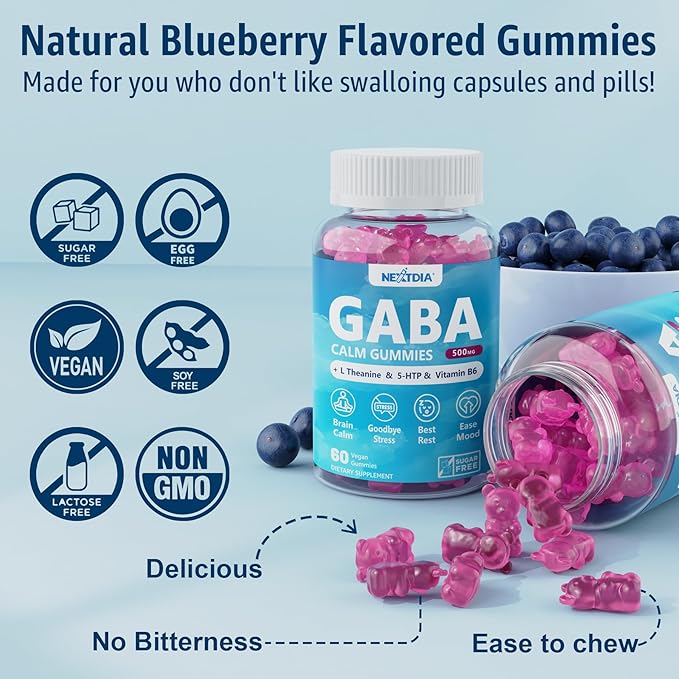 GABA Gummies,Melatonin Free Natural Sleep Gummies