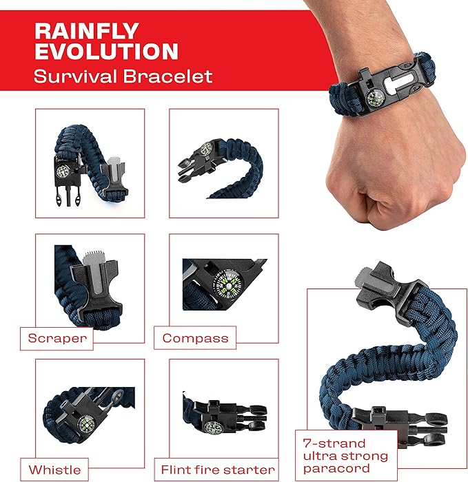 Rain Fly 12x10 Lightweight Survival Camping Tarp; 100% Waterproof; Makes a Great Backpacking Tarp or Hammock Shelter; Comes in Multiple Colors, Survival Bracelet Included; Camo Pixel Blue