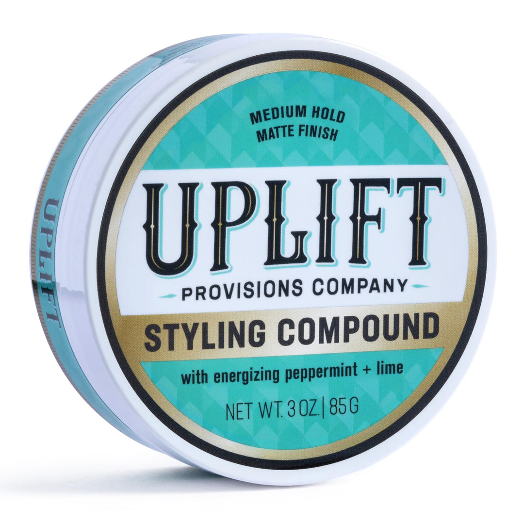 Uplift Provisions Company Styling Compound - Hair Clay Pomade with a Natural, Matte Finish and Medium Hold - Versatile Styling Clay for Men or Women 3 oz