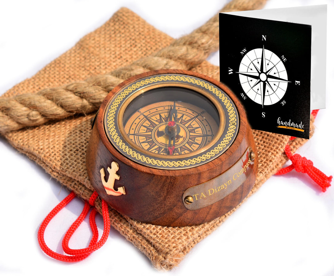Lord is My Guide Brass Compass Gift -Advanced Scout Compass Camping Navigation - Boy Scout Compass for Kids | Professional Field Compass for Map Reading, 40 Year Calendar