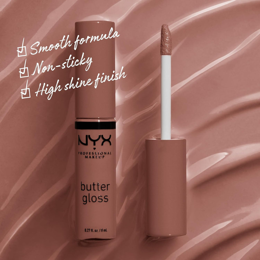 NYX Butter Gloss | Brown Sugar Non-Sticky Lip Gloss for All Skin Tones