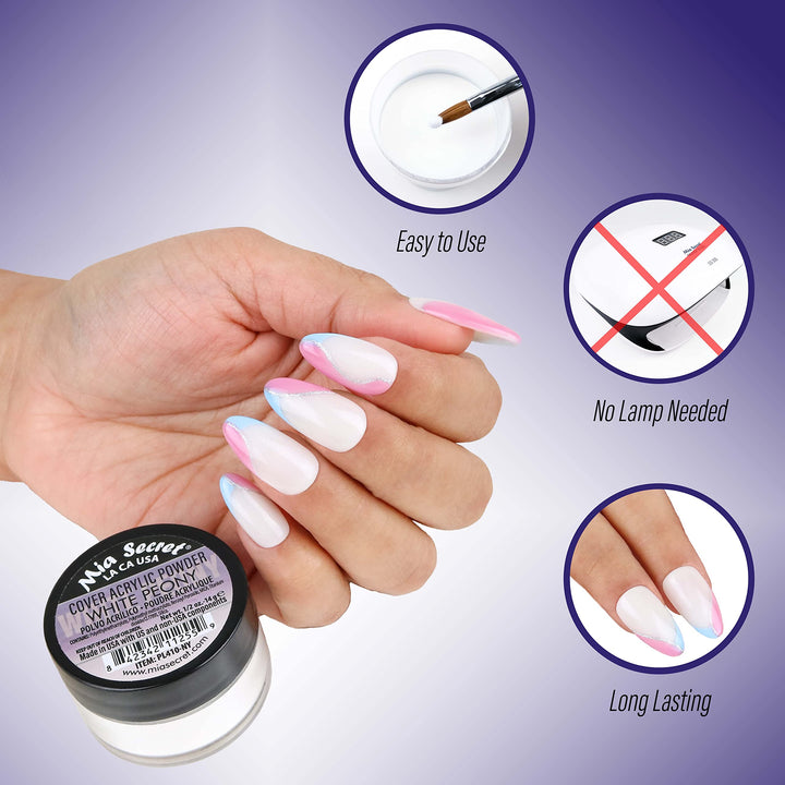 Cover White Peony Acrylic Powder Mia Secret (1 oz.)