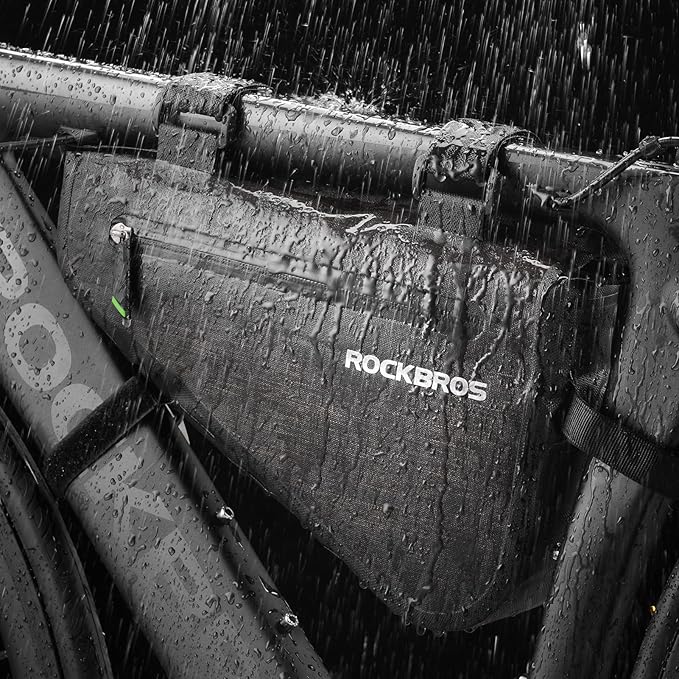 ROCKBROS 5L Bike Bicycle Frame Bag Waterproof Bikepacking Bike Bag Triangle Frame Bag Large Bike Storage Bag Under Frame 5L