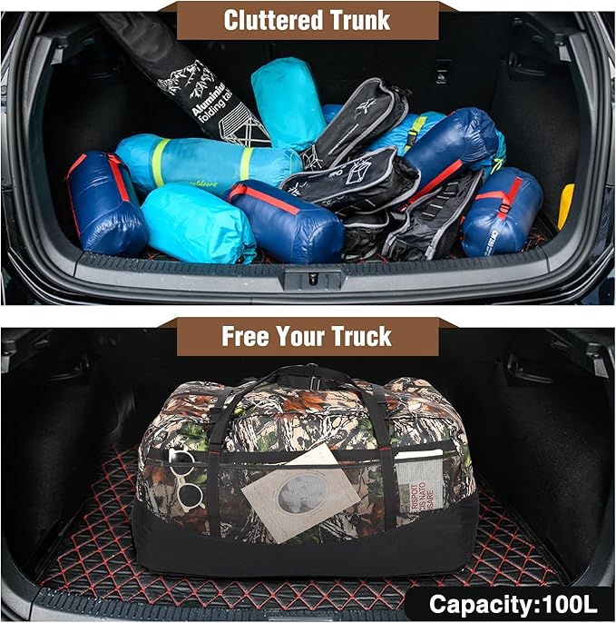 REDCAMP Foldable Travel Bag, Large Sports Bag, 75L/96L/100L, Lightweight Waterproof Tote Bag