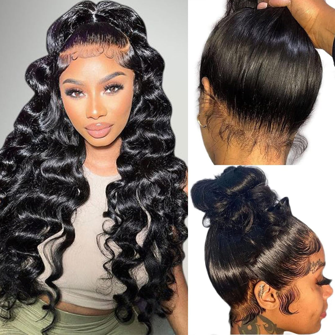 360 Body Wave Lace Front Wigs Human Hair Wigs For Women Glueless Wigs Human Hair Pre Plucked With Baby Hair 180% Density Brazili