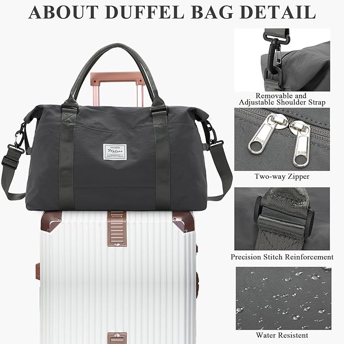 Travel Duffel Bag,Sports Tote Gym Bag,Shoulder Weekender Overnight Bag for Women