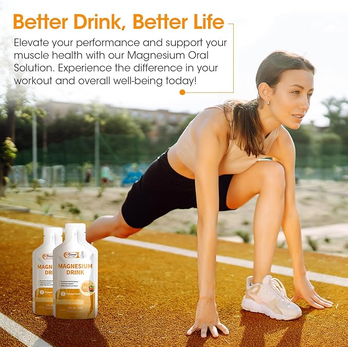 Magnesium Citrate Liquid Magnesium Drink Oral Solution with Vitamin, Zinc & Sodium Bromelain, Essential Magnesium Supplement Support Immune, Bone Health and Zzz, Pineapple Flavor, 10 Fl Oz